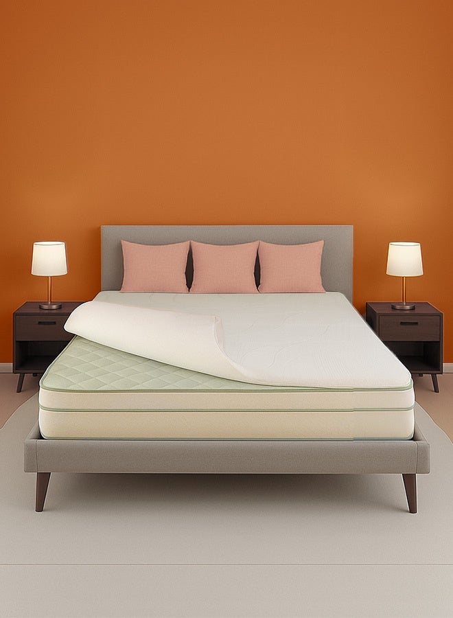 Sleepwell غطاء مرتبة سليب ويل | رغوة ريسيتك | قماش مضاد للانزلاق مع خيوط باردة | حجم كينغ (200L X 180W X 5H سم) - Image 1