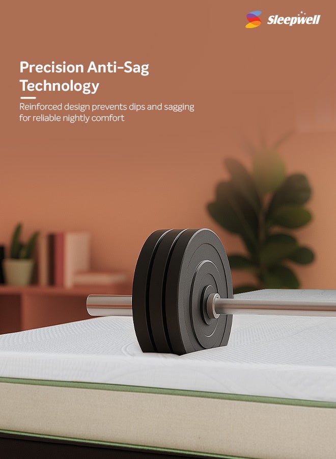 Sleepwell غطاء مرتبة سليب ويل | رغوة ريسيتك | قماش مضاد للانزلاق مع خيوط باردة | حجم كينغ (200L X 180W X 5H سم) - Image 4