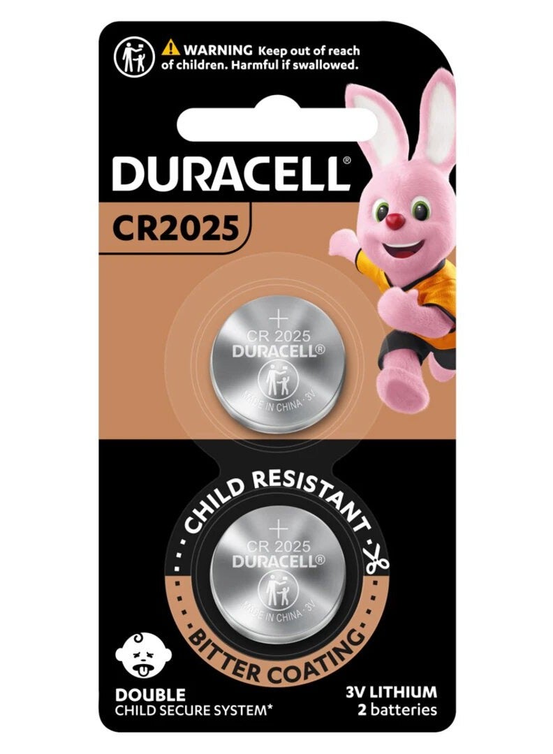 دوراسيل 2-Pieces Duracell CR2025 Lithium 3V Batteries  - Image 1