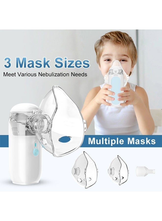 Univer Tang Portable Mesh Nebulizer,Handheld Mini Vaporizers,Ultrasonic steamer Inhaler for Adults and and Kids, USB & AA Battery Powered Auto-Clean Steam Atomizer with Masks and Mouthpieces for Breathing Problems - Image 2