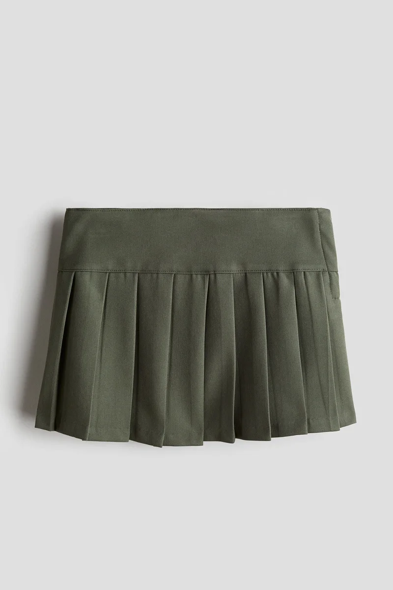 H&M Pleated twill skirt