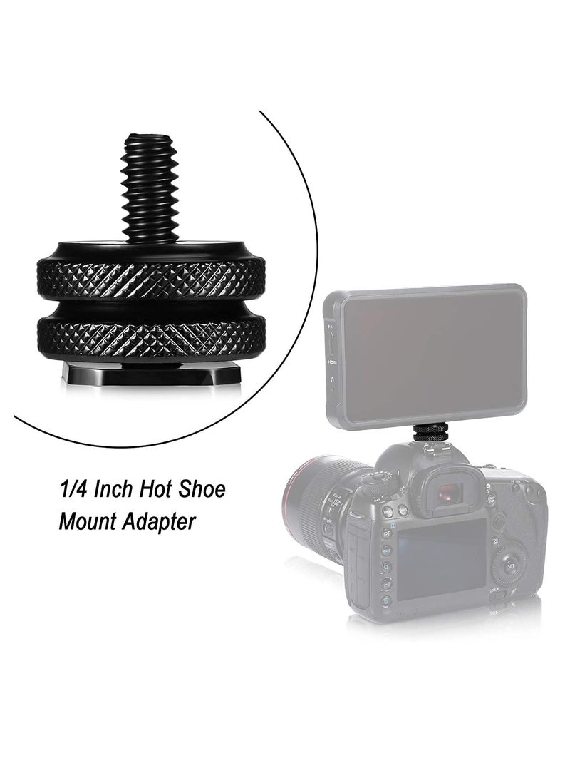 SYOSI 8 Pieces 1/4 Inch Hot Shoe Mount Adapter Camera Tripod Screw and Cold Flash Stand for DSLR Rig - Image 2