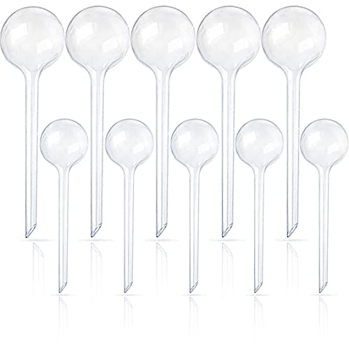 Pynqdfu 10 Pcs Clear Plant Watering Globes,Plastic Self-Watering Bulbs,Flower Automatic Watering Device,Garden Waterer for Plant Indoor Outdoor - Image 1
