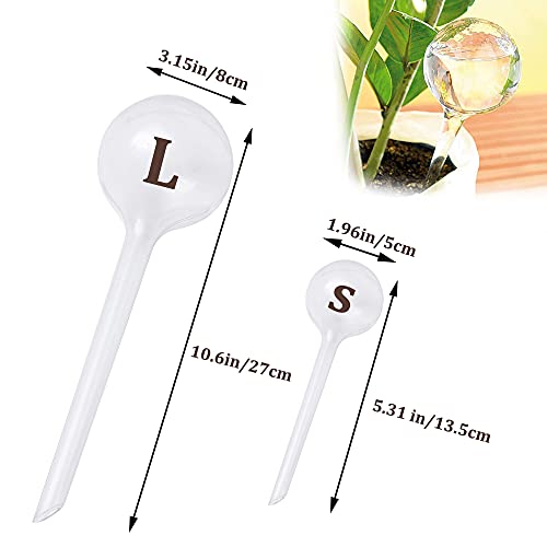 Pynqdfu 10 Pcs Clear Plant Watering Globes,Plastic Self-Watering Bulbs,Flower Automatic Watering Device,Garden Waterer for Plant Indoor Outdoor - Image 2