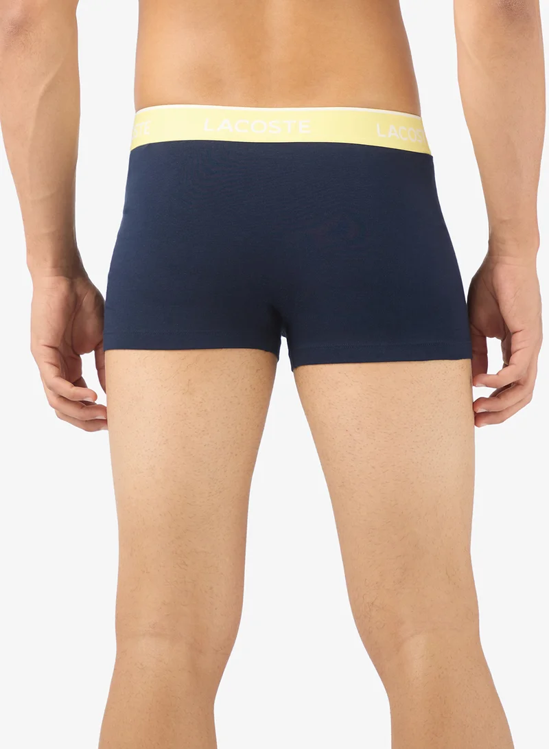 LACOSTE 3 Pack Printed Stretch  Trunks