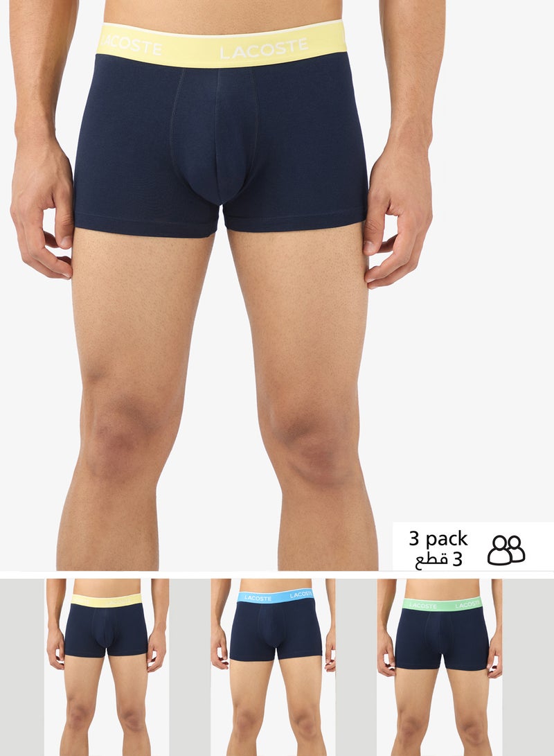 لاكوست ثلاث عبوات سراويل داخلية مطبوعة قابلة للتمدد - Image 1