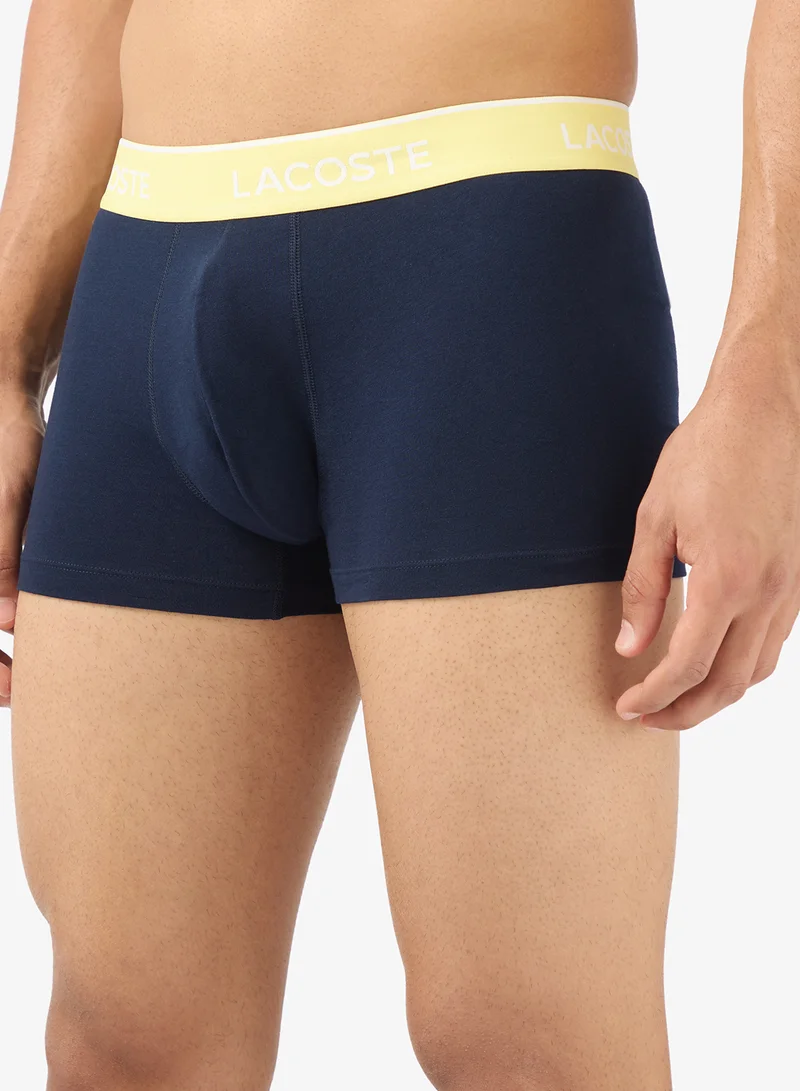 LACOSTE 3 Pack Printed Stretch  Trunks