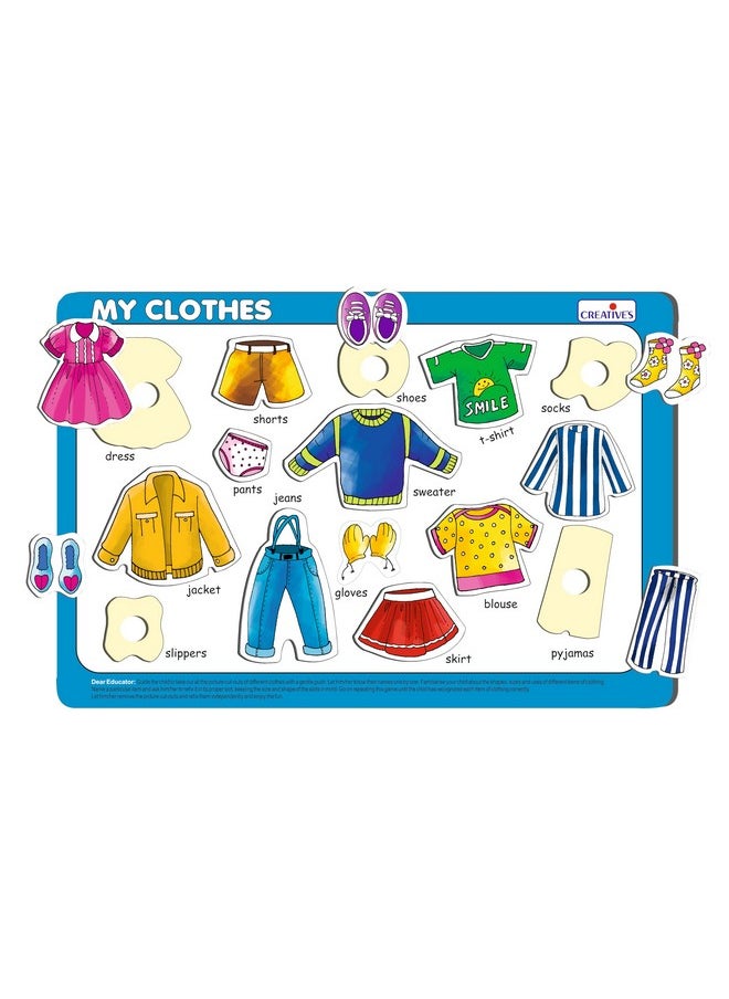 Creative's Creative's Play N Learn My Clothes & in The Bathroom 2in1 Puzzle Board Game | Educational and Learning Toy | Learning Educational Board Game for 2 up Kids  - Image 3