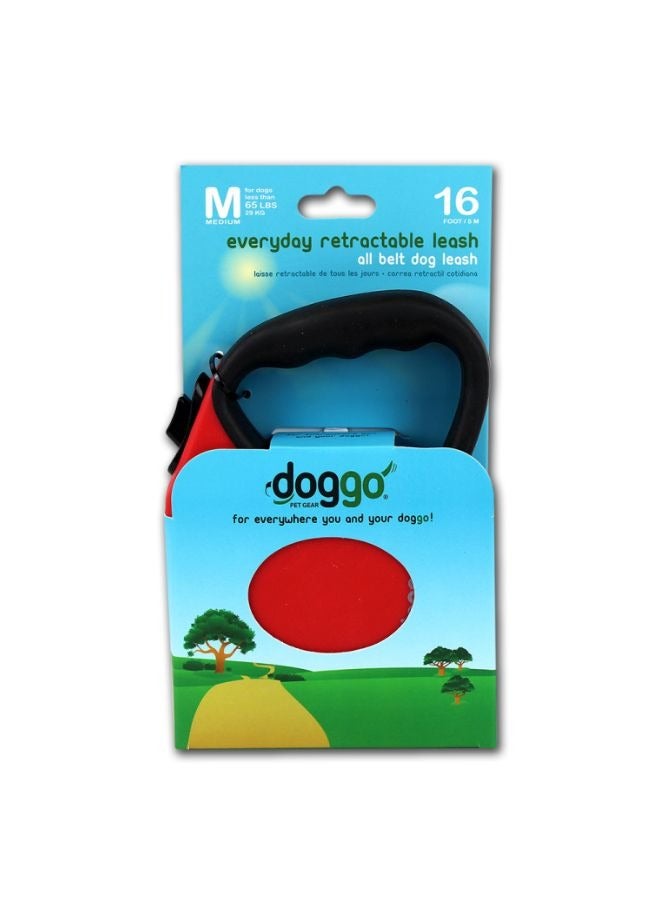 alcott Doggo everyday retractable leash 5m Medium red - Image 1
