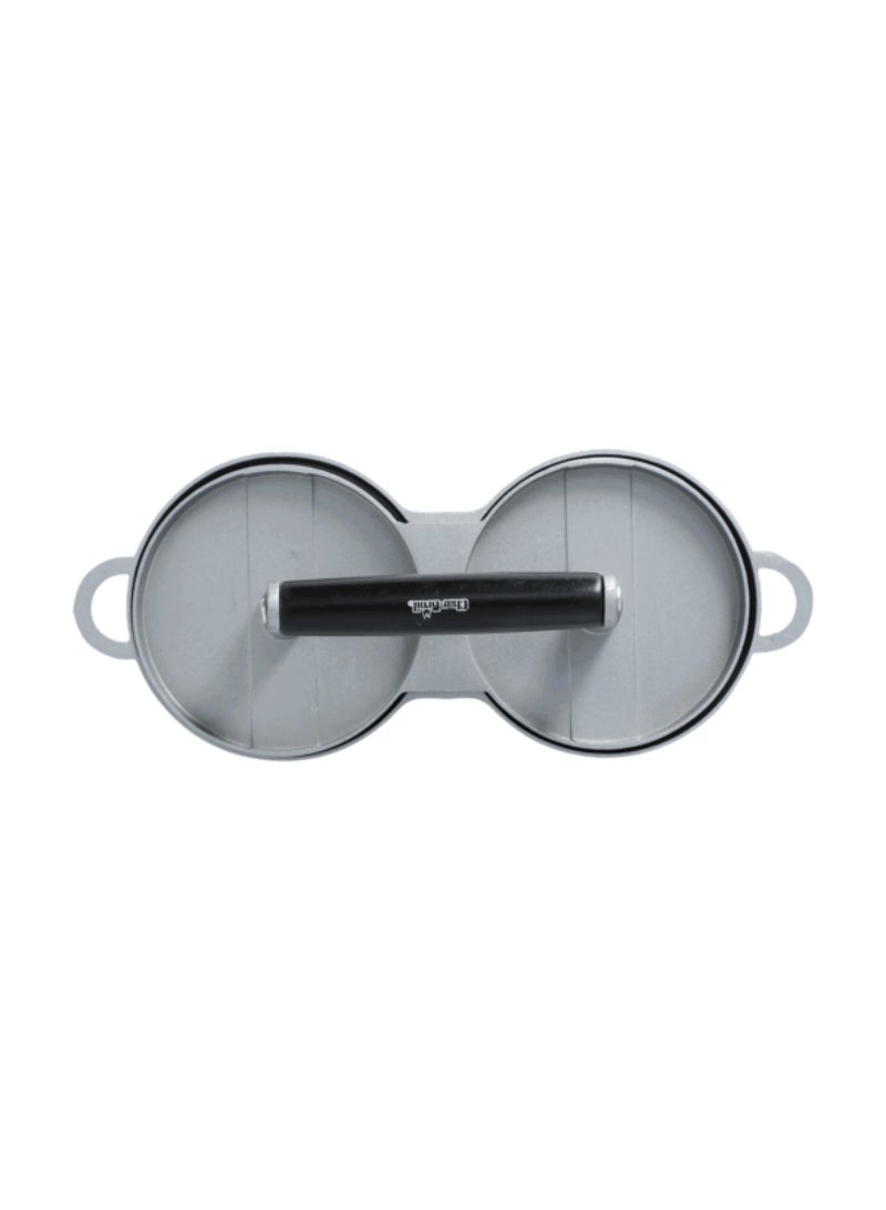Char-Broil Heavy-Duty Cast Aluminum Burger Press Grey and Black 6787719 - Image 2