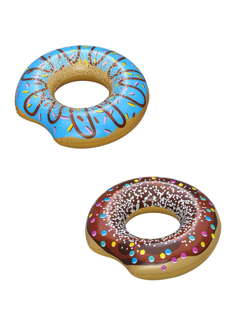 بست واي عوامة سباحة على شكل دونات - لون بني - من Bestway - بقطر 107 سم | للبالغين والأطفال +12 سنة - Image 4