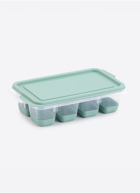 Dunia Rectangular Mini Silicon Ice Cube Container with Lid - Convenient Filling - BPA-Free