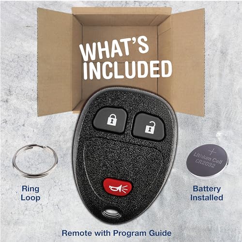 KeylessOption Key Fob Replacement for 2007 2008 2009 2010 2011 2012 2013 2014 2015 2016 2017 Buick Cadillac Chevrolet Chevy GMC Pontiac Saturn Remote, 3-Button 15913420, Locksmith Required 2011+ - Image 2