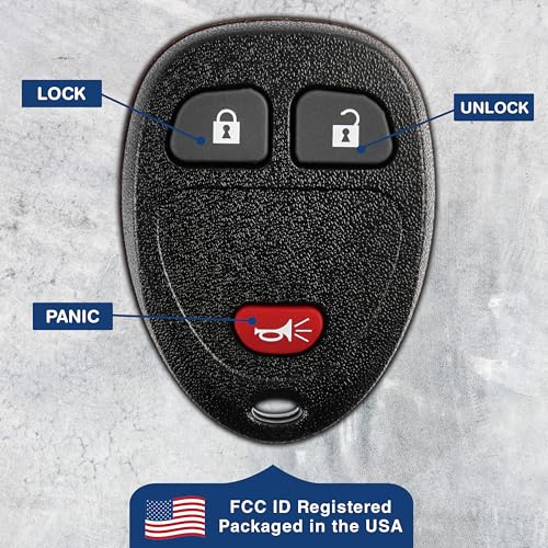 KeylessOption Key Fob Replacement for 2007 2008 2009 2010 2011 2012 2013 2014 2015 2016 2017 Buick Cadillac Chevrolet Chevy GMC Pontiac Saturn Remote, 3-Button 15913420, Locksmith Required 2011+ - Image 5
