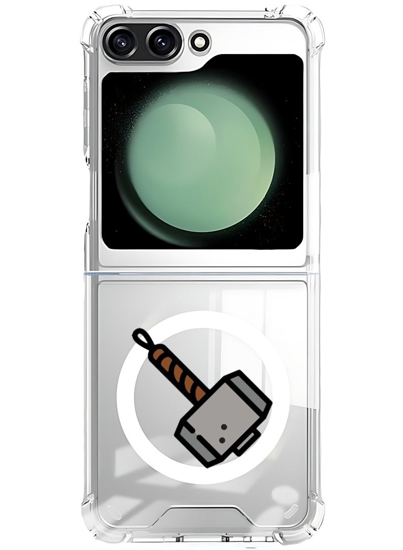 Theodor Magnetic Case for Samsung Galaxy Z Flip 5 Compatible with MagSafe Wireless Charging, Shockproof Phone Bumper Cover Thor - Image 1