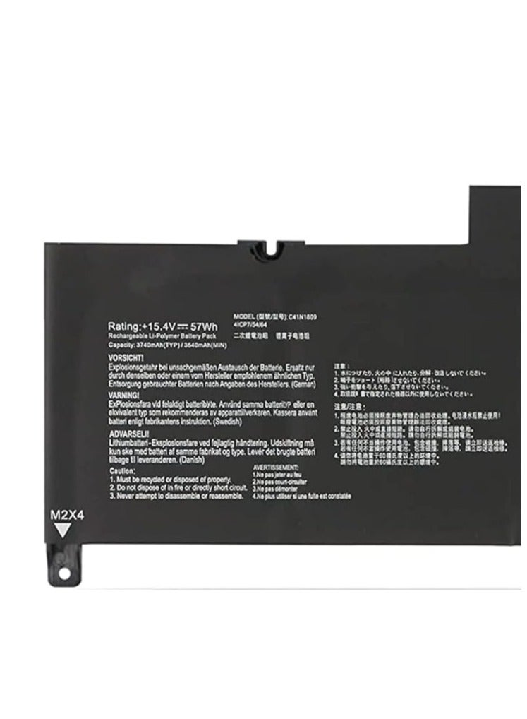 Terabyte Compatible C41N1809 Laptop Battery for Asus Zenbook Flip 15 UX562 UX562FN UX562FD UX562FD-A1003T UX562FDX UX562FDX-A1007R UX562FN Q536F Q536FD Q536FD Q536FD Q5366 FD-BI7Tmeeting meeting 15 15.4V 57Wh 4Cell - Image 2