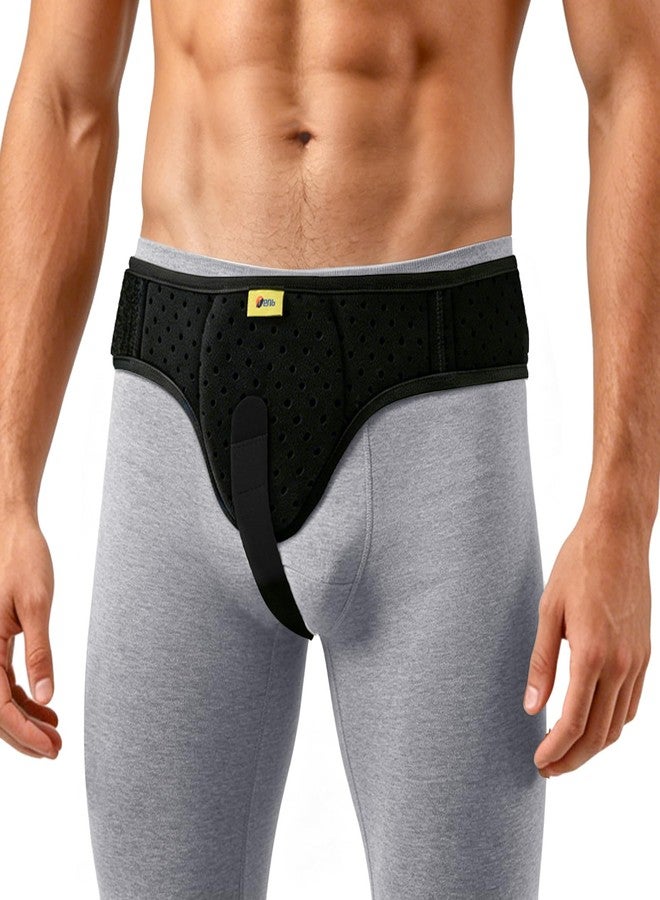 TENB Inguinal Hernia Belt for Men & Women | Adjustable Hernia Support Truss for Left or Right Side | Effective Support Before and After Surgery | Discreet & Breathable Under Clothing | Black, M - Image 1