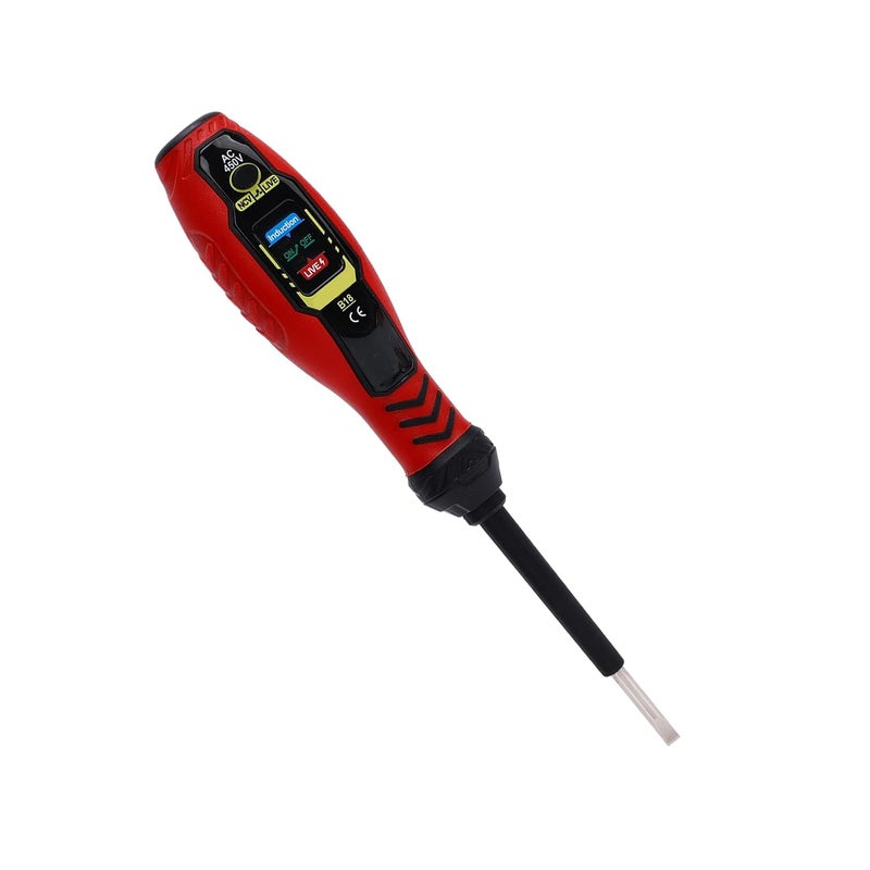 Voltage Detector Pen, NCV Detector, LED Indicators, Live Wire Test, Electrical Tester for Home DIY, ABS Material, AAA Battery, Lightweight (Red Flat-Head (Standard LED Light)) - Image 1