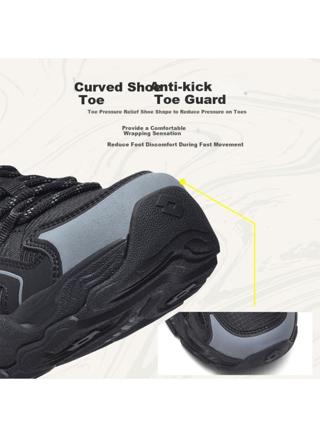 Lotto Men's Sports Shoes Hiking Shoes Outdoor Lightweight Casual Shoes Shock Absorption Wear-resistant Running Shoes Men 5950 Black Size 39 - Image 3