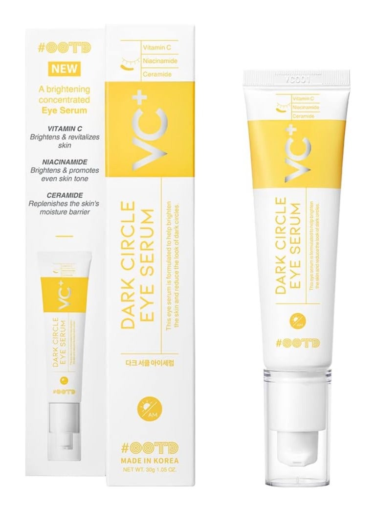OOTD Beauty OOTD Eye Serum with Vitamin C, Niacinamide, Ceramide Korean Dark Circle Under Eye Treatment for Men and Women, Sensitive Face and Skin Care by Oxygen of the Day 30g - Image 1