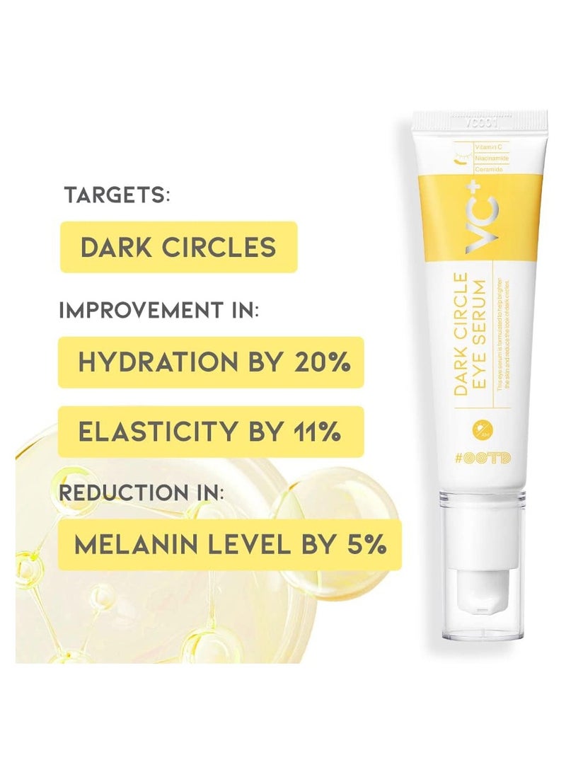 OOTD Beauty OOTD Eye Serum with Vitamin C, Niacinamide, Ceramide Korean Dark Circle Under Eye Treatment for Men and Women, Sensitive Face and Skin Care by Oxygen of the Day 30g - Image 2