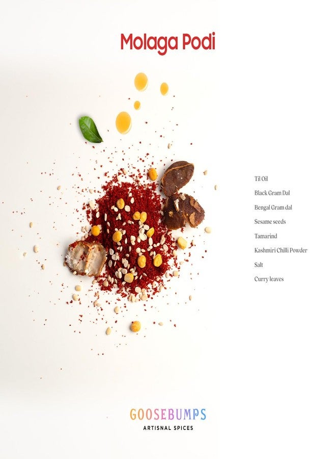 Goosebumps Molagai podi | Homemade Podi Gunpowder | Ready to use | Artisanal & Authentic | No Bulking Agent, artifical colours or preservatives used | Idli Dosa Chutney | 90g - Image 5