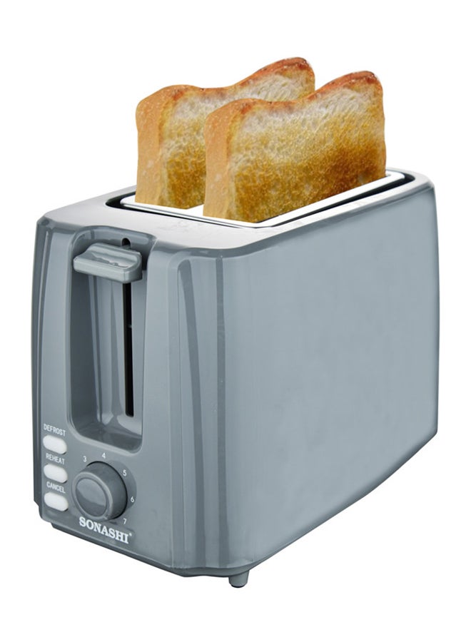 SONASHI 2 Slice Bread Toaster - Adjustable 7 Browning Control with Slide Out Crumb Tray | Defrost, Reheat and Cancel Options | Cool Touch Body for Fast Toasting 2 Slices 750 W ST-210 Grey - Image 1