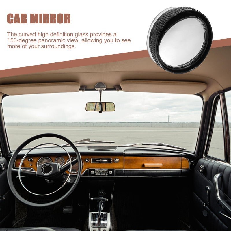 Adjustable Wide Angle Rearview Mirror Pair with Suction Cup and Rain Shield for Improved Blind Spot Visibility - Image 4