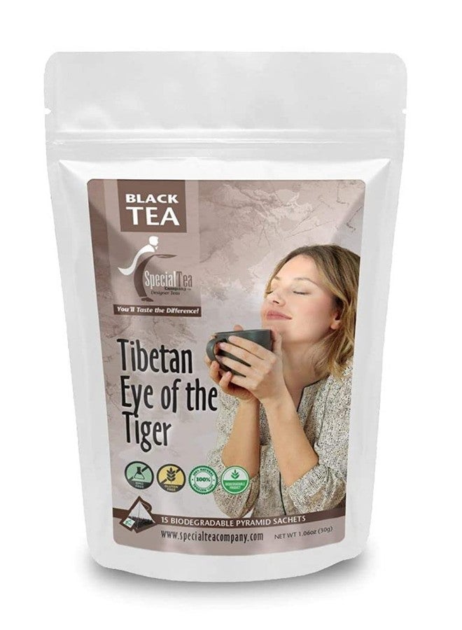 Special Tea Tibetan Eye of the Tiger Black Tea Pyramid 15 Sachets - Image 1