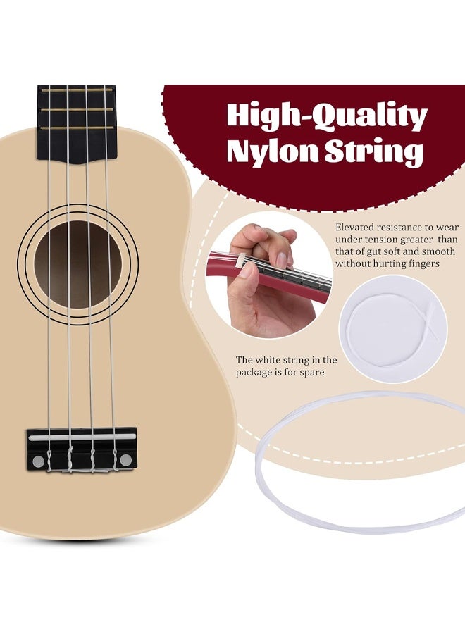 DUNISO 21 Inch Ukulele, with Guitar Bag , Clip-on Tuner, Nylon Cord, Capo String Pick,Cleaning Cloth, Ukulele For Students, Children and Beginners ﻿ - Image 4