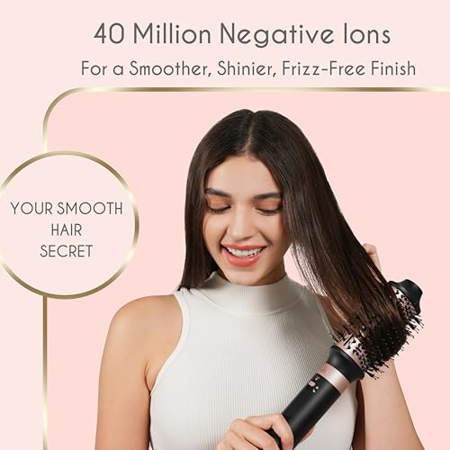 Annlary 5 in 1 Ionic Hot Air Styler, 1400W Powerful Hair Dryer Brush, Auto-Wrap Curlers, Paddle Brush for Fast Drying, Volumizing with Travel & Storage Bag - Image 5
