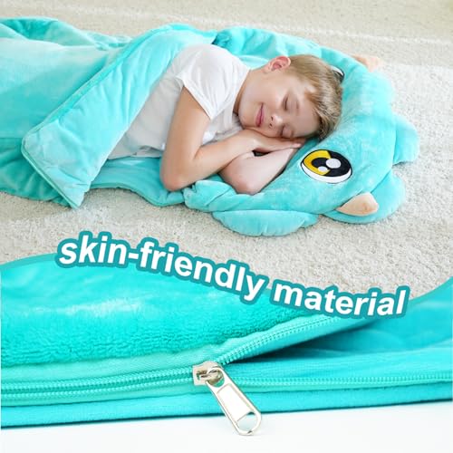 Micling Kid Sleeping Bag Large Plush Dinosaur Slumber Bag for Boys Girls Daycare Birthday Gift Travel Sleepover Ages 3 Years - Image 5