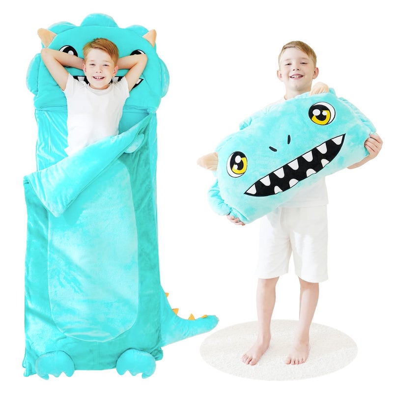 Micling Kid Sleeping Bag Large Plush Dinosaur Slumber Bag for Boys Girls Daycare Birthday Gift Travel Sleepover Ages 3 Years - Image 2
