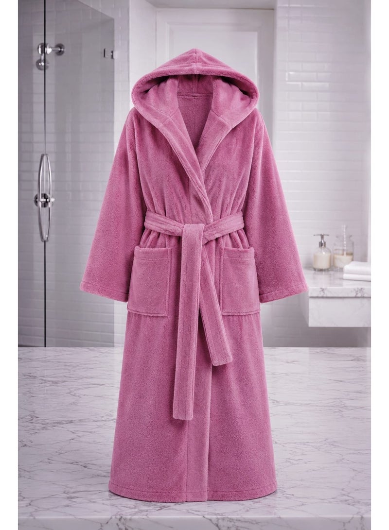 TM HOME Luxury Hotel Bathrobe Hoddie – 100% Natural Cotton with Premium Plush Texture  – Ultra-Soft, Absorbent & Elegant Unisex Design