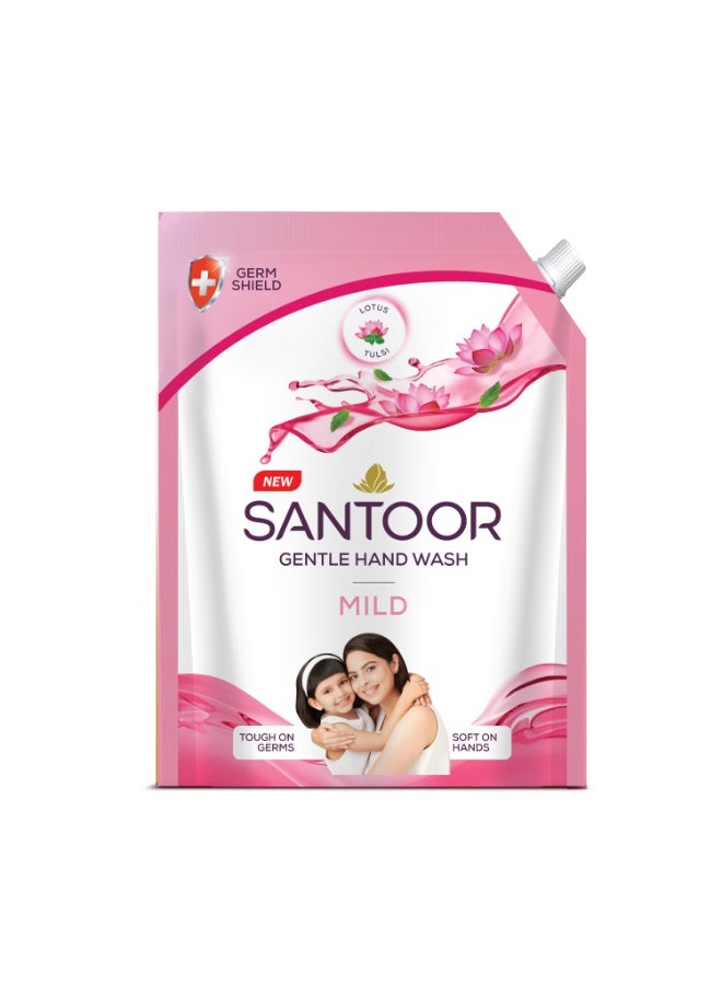 سانتور صابون سانتور (Santoor) السائل اللطيف لليدين (سعة 1.3 لتر) بخلاصة زهرة اللوتس ونبتة التولسي | تركيبة غنية بالرغوة وخصائص مضادة للبكتيريا | لطيف على اليدين | يهدئ البشرة ويرطبها - Image 1