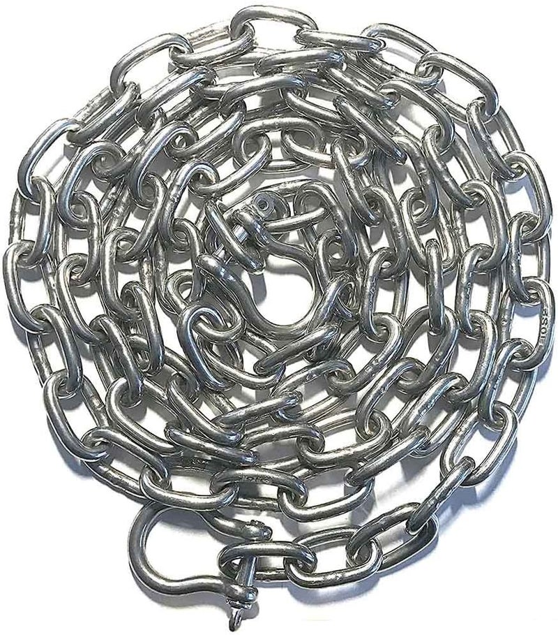 US Stainless سلسلة مرساة من الفولاذ المقاوم للصدأ 316 مع حلقات - 5/32" (4mm) بطول 6'  - Image 1