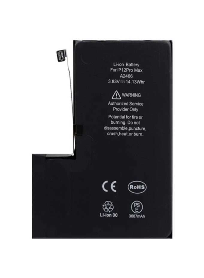Upgraded Replacement Battery for iPhone 12 Pro Max 3687mah Standard capacity 
