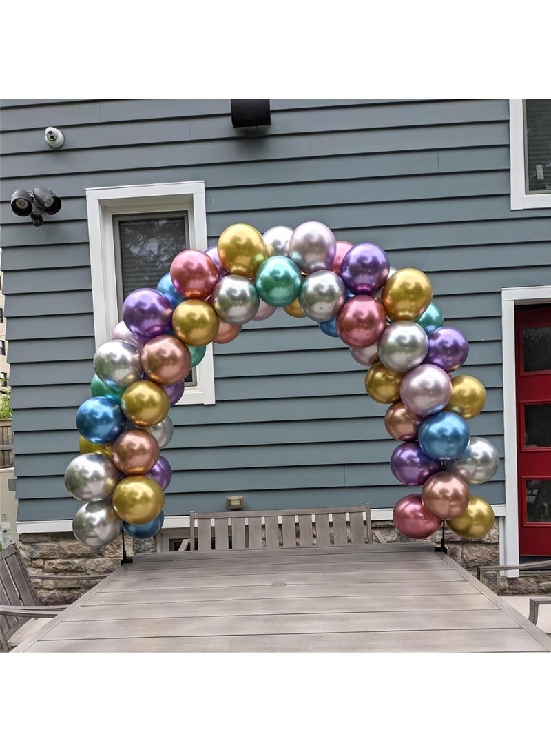 Home zone Metallic Balloons 12 Inch Rainbow Chrome Balloons 35Pcs Assorted Colours Multicolour Latex Balloons for Kids Birthday Wedding Party Decorations - Image 4