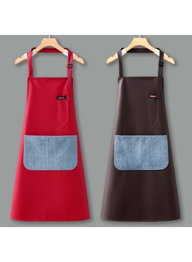 MOMENT طقم مئزر شيف للرجال والنساء احترافي للطهي مع جيوب - قابل للتعديل - مآزر بيب - مقاوم للماء والزيت - Image 4