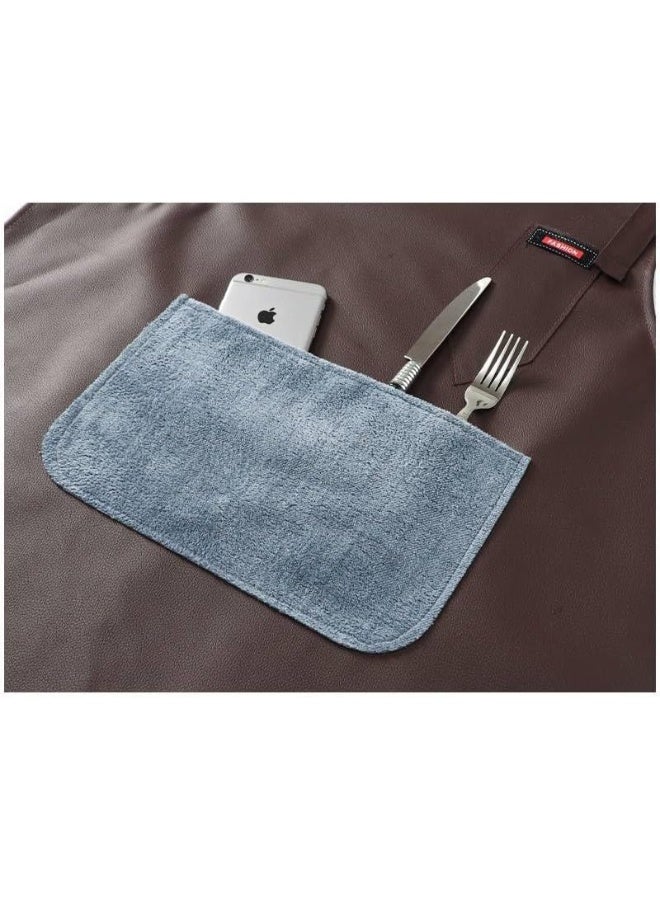 MOMENT طقم مئزر شيف للرجال والنساء احترافي للطهي مع جيوب - قابل للتعديل - مآزر بيب - مقاوم للماء والزيت - Image 3