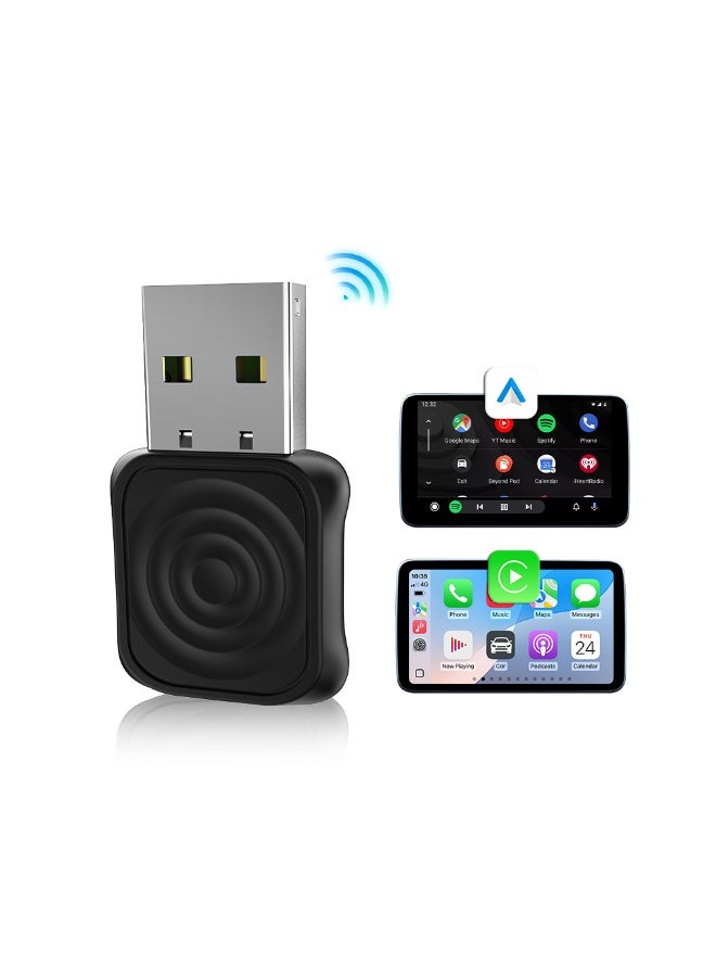 Carlinkit Mini Ultra 1 WiFi 6 Car AI Box | Wireless CarPlay & Android Auto Adapter | USB-A/USB-C Plug & Play | 5.8GHz Fast Connection | Auto-Connect & OTA Upgrade | Compatible with Factory Wired CarPlay Cars (2026) - Image 1