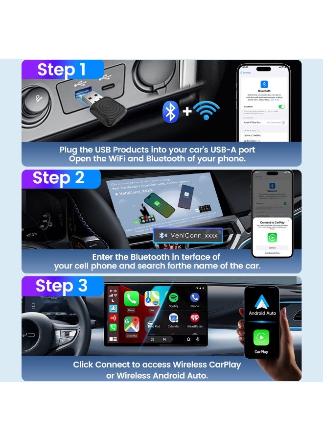 Carlinkit Mini Ultra 1 WiFi 6 Car AI Box | Wireless CarPlay & Android Auto Adapter | USB-A/USB-C Plug & Play | 5.8GHz Fast Connection | Auto-Connect & OTA Upgrade | Compatible with Factory Wired CarPlay Cars (2026) - Image 2