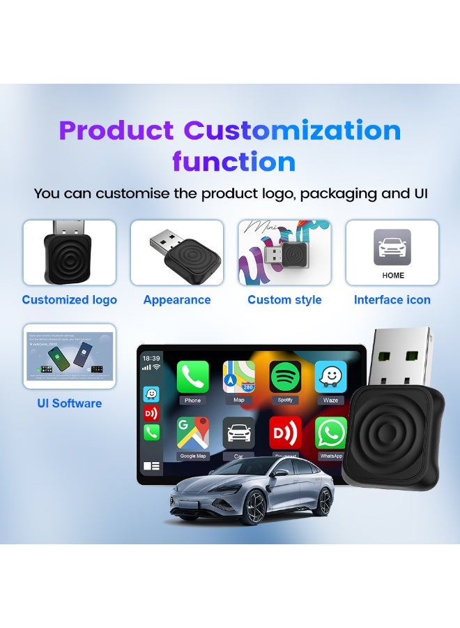 Carlinkit Mini Ultra 1 WiFi 6 Car AI Box | Wireless CarPlay & Android Auto Adapter | USB-A/USB-C Plug & Play | 5.8GHz Fast Connection | Auto-Connect & OTA Upgrade | Compatible with Factory Wired CarPlay Cars (2026) - Image 4
