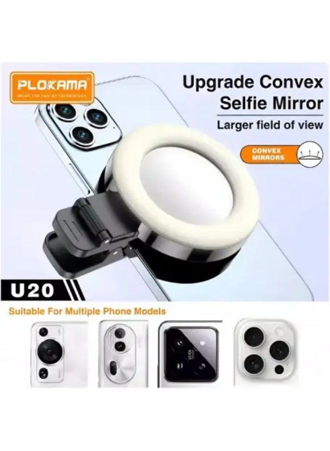 التخطيط PLOKAMA U20 LED Fill Light – Dimmable Video Light with Adjustable Tripod, 3 Color Modes & 10 Brightness Levels, Portable USB Powered Photography Lighting for Vlogging, Zoom, YouTube, TikTok, Makeup, Live Streaming - Image 4