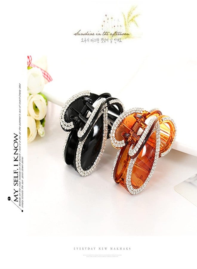 Ruihfas 2 Pcs Korean Stylish Hair Jaw Clip Hair Claw Crystal Rhinestone Hair Gripper for Women Hair Accessories - Image 5