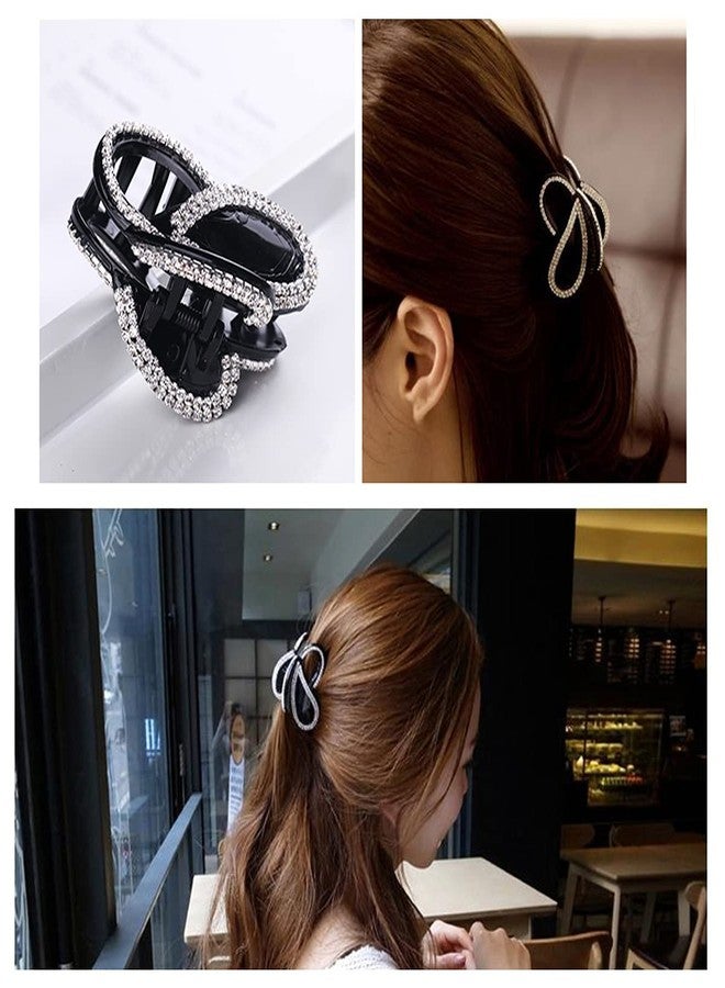 Ruihfas 2 Pcs Korean Stylish Hair Jaw Clip Hair Claw Crystal Rhinestone Hair Gripper for Women Hair Accessories - Image 4