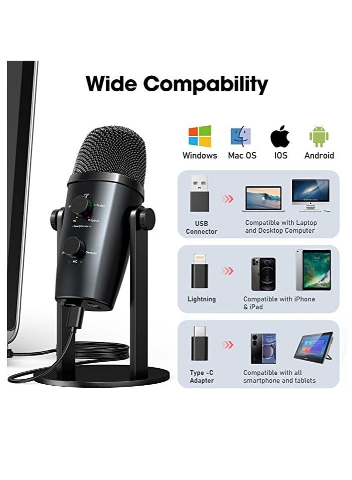 Jmary MC-PW10 Multifunctional USB Recording Microphone for Podcast Gaming and Live Streaming - Image 4