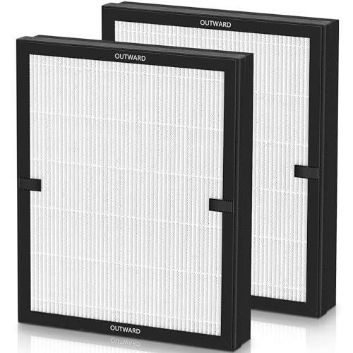 isinlive E200 filter Replacement Compatible with LUNINO E200 Air purifier for Home Large Room up to 1740sqft 3Stage Filtration with HEPA Air filter for Dust Smoke Dander Pollen 2 Pack - Image 1