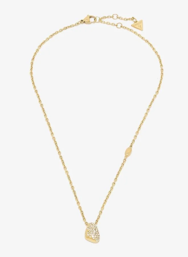 GUESS 16-18 Inch Pebble Pave Necklace