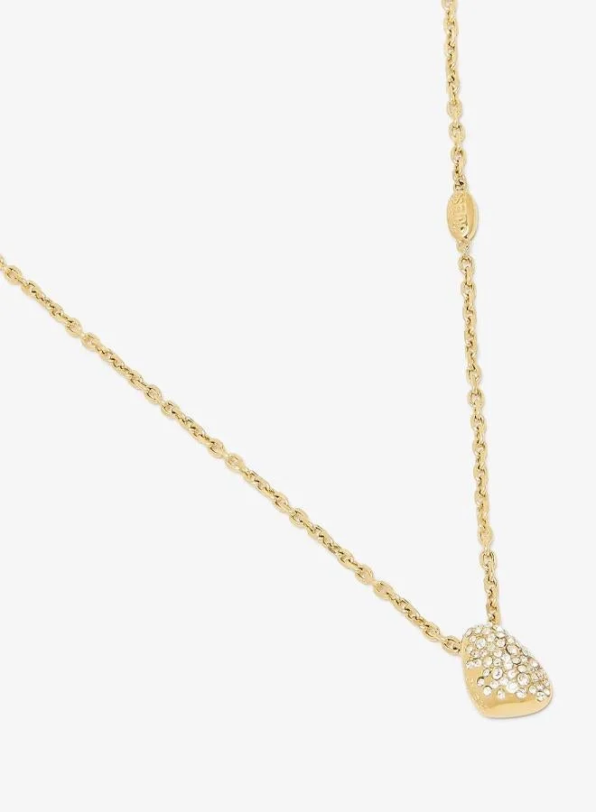 GUESS 16-18 Inch Pebble Pave Necklace